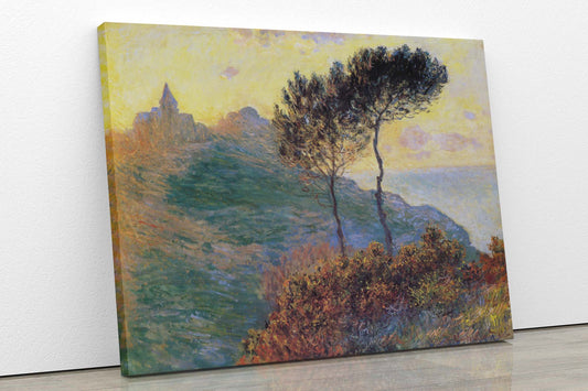 Claude Monet Church at Varengeville Framed Canvas Wall Art Picture Print