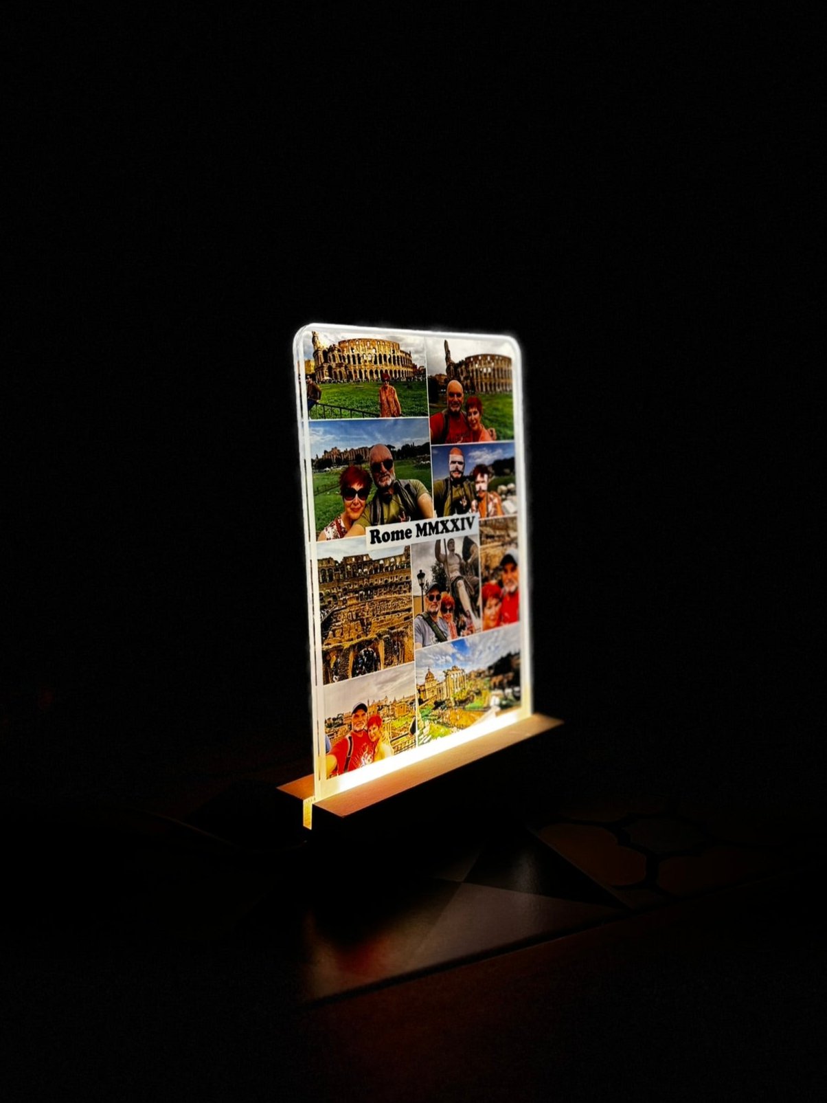 Personalised Acrylic Photo Light Lamp Comes With Base and LED Light