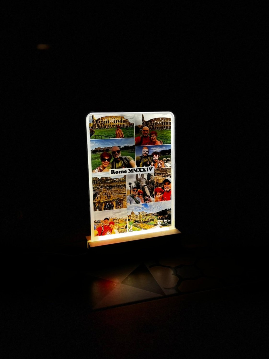 Personalised Acrylic Photo Light Lamp Comes With Base and LED Light