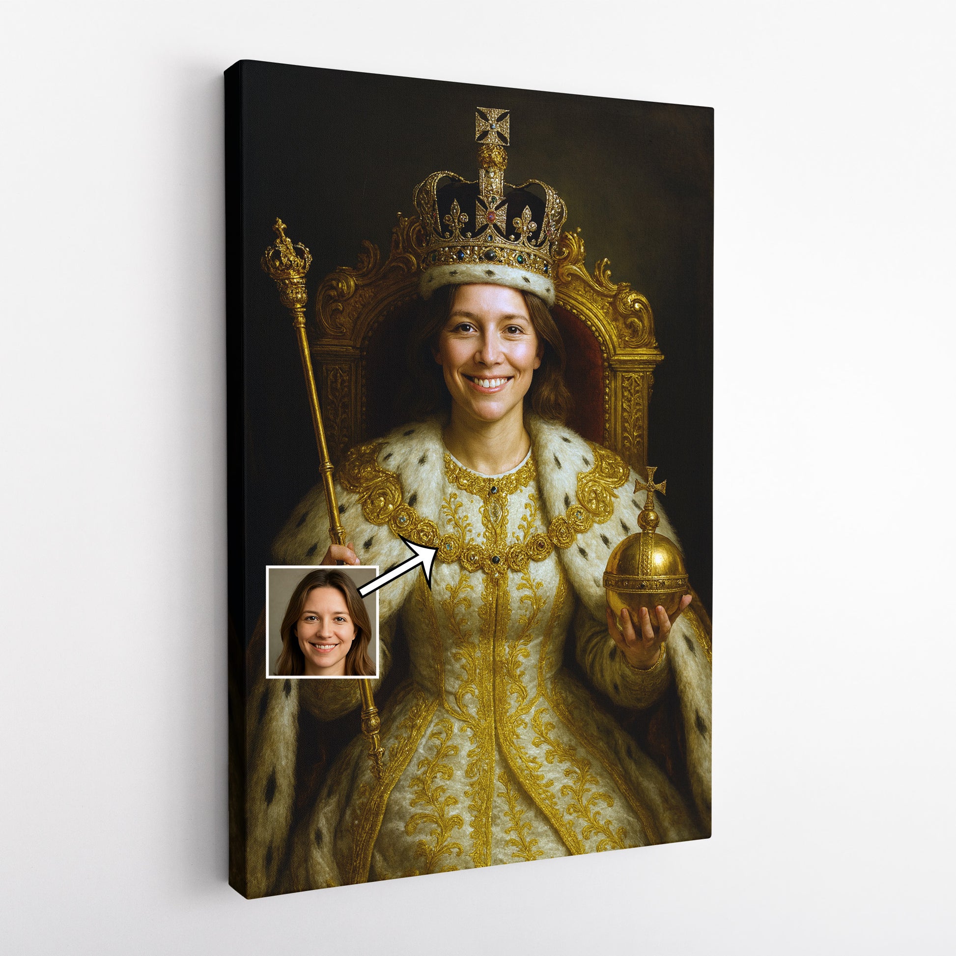 Custom royal portrait inspired by epic cinema