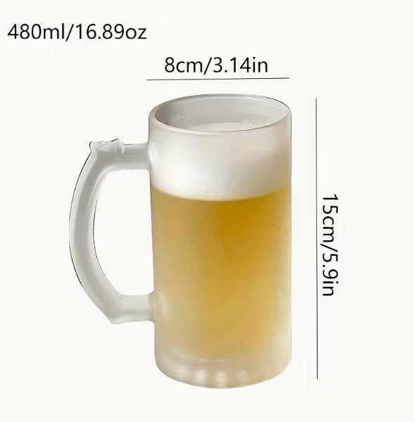 Turn your photo into a regal king portrait printed on a premium frosted glass beer mug. A unique personalised gift for birthdays, Father’s Day, and special occasions.