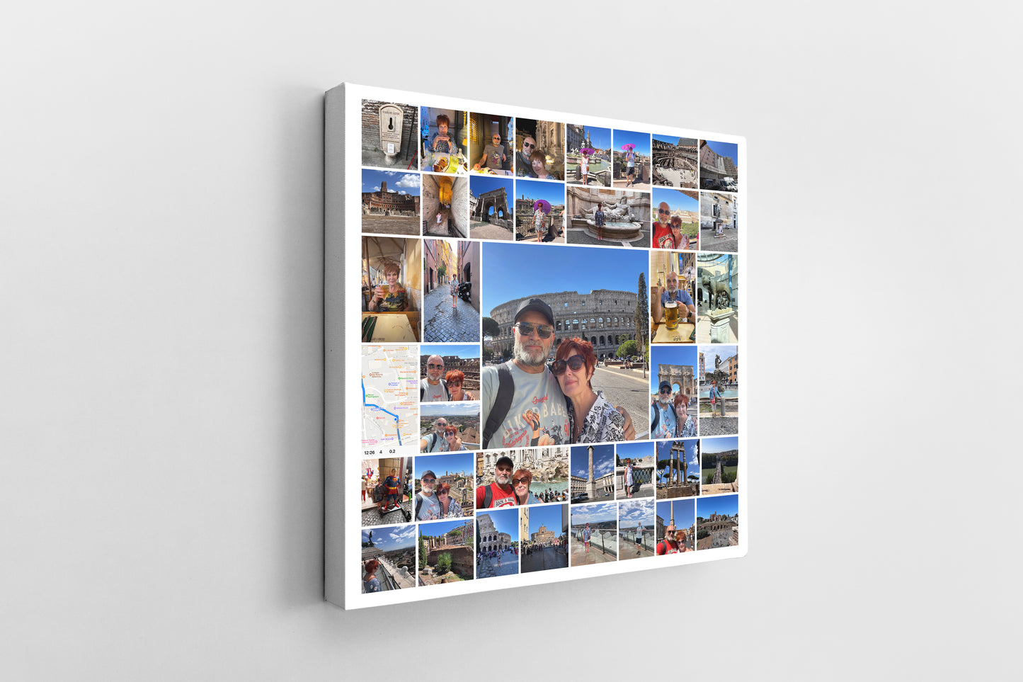 Square Collage Personalised Photo Your Picture Pictures To Canvas Art Print Birthday Present